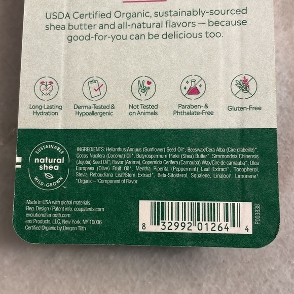 Eos lip balm organic natural shea sweet mint green scented beauty makeup NEW - Picture 3 of 4